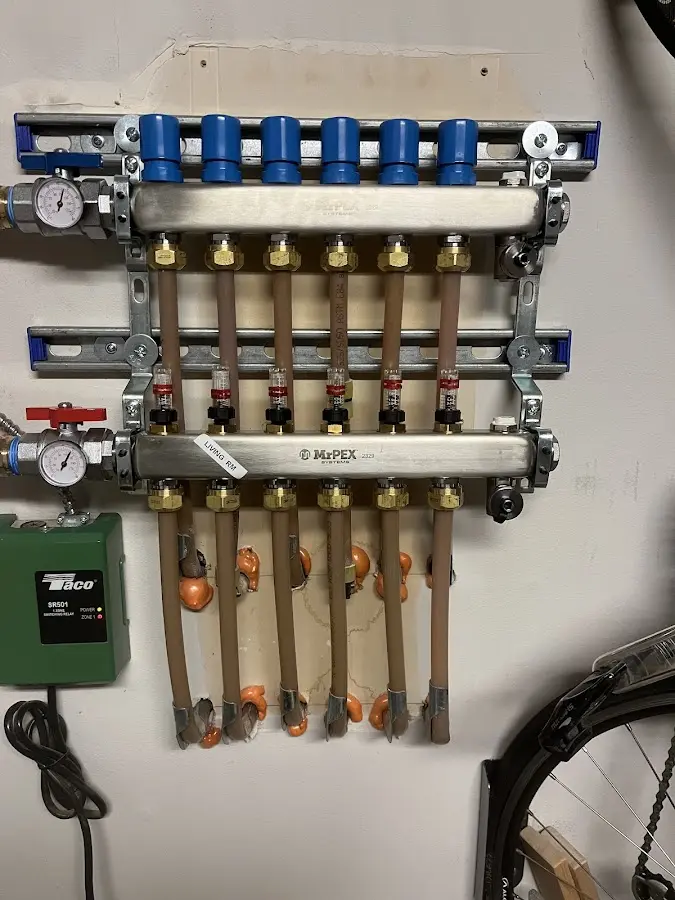 Plumber performing Gas Line Installation at a residential property in El Centro